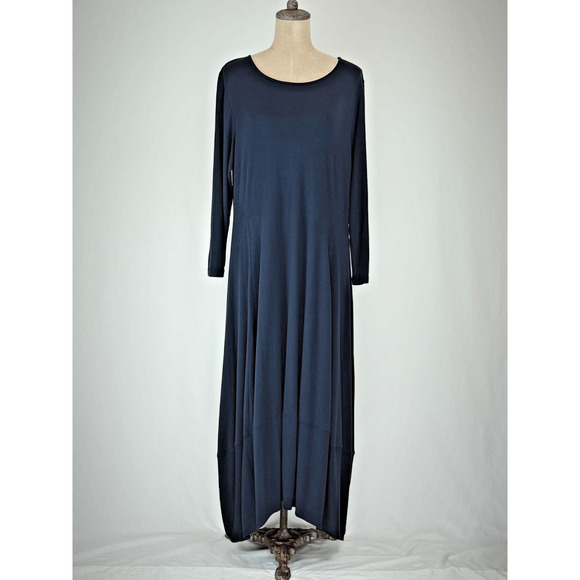 COMFY USA Navy Blue Long Sleeve Dress BEAUTIFUL ON!!! XL Modal #0091 - Picture 1 of 5